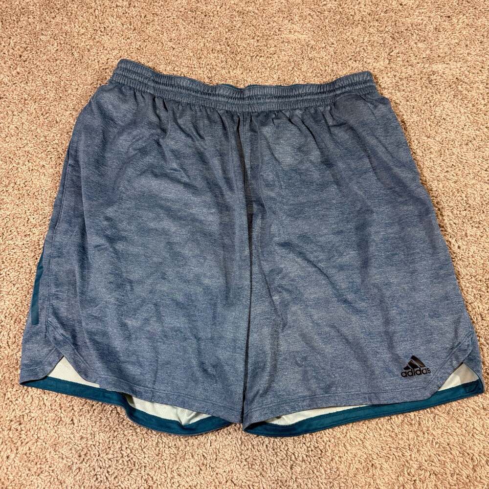 Adidas Climacool Running Shorts Men’s XL Blue Lined Athletic Gym Training